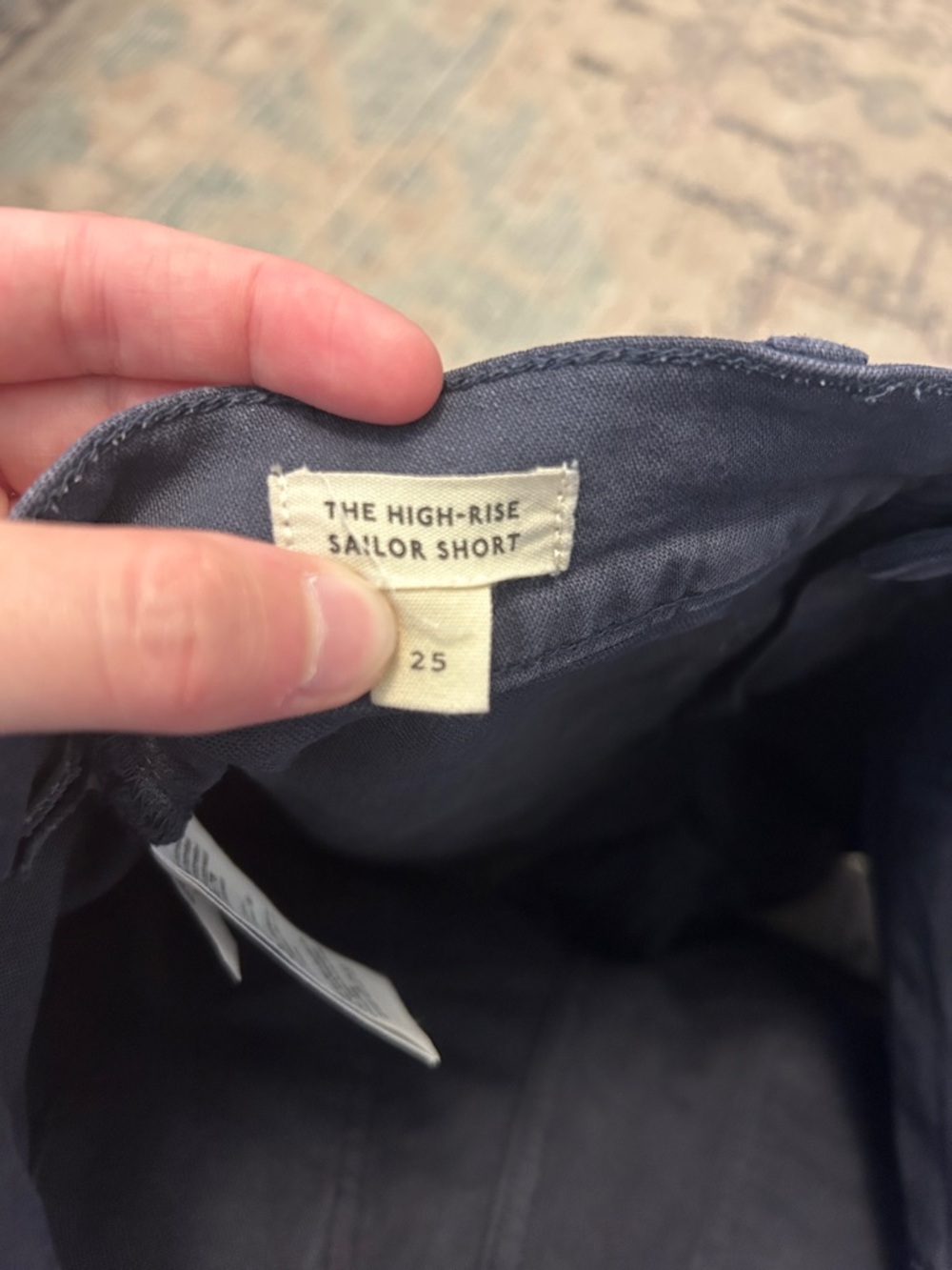 Madewell High-Rise Sailor Short in Navy Blue - Picture 5 of 7